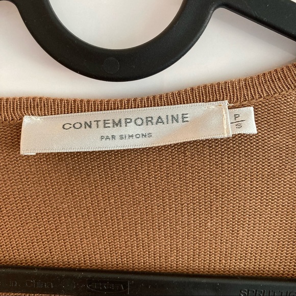 👚NWOT Contemporaine by simons lightweight open cardigan in beige👚 - Picture 3 of 4